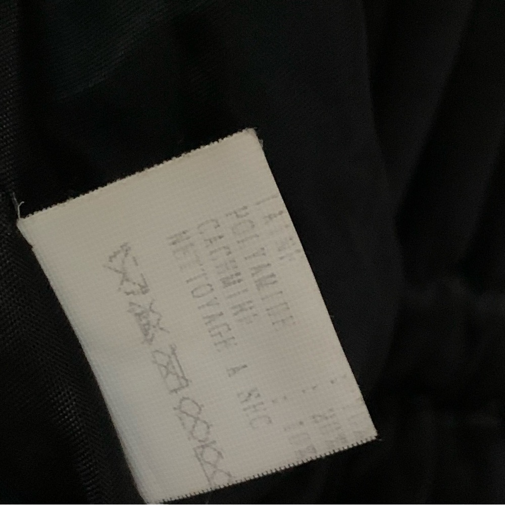Sharagano Paris Black Puffer Coat Cinched Waist Wool Cashmere - Picture 8 of 8